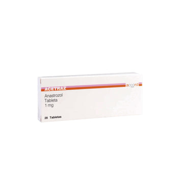 ACETRAZ Anastrozol 1 mg caja con 28 Tabletas
