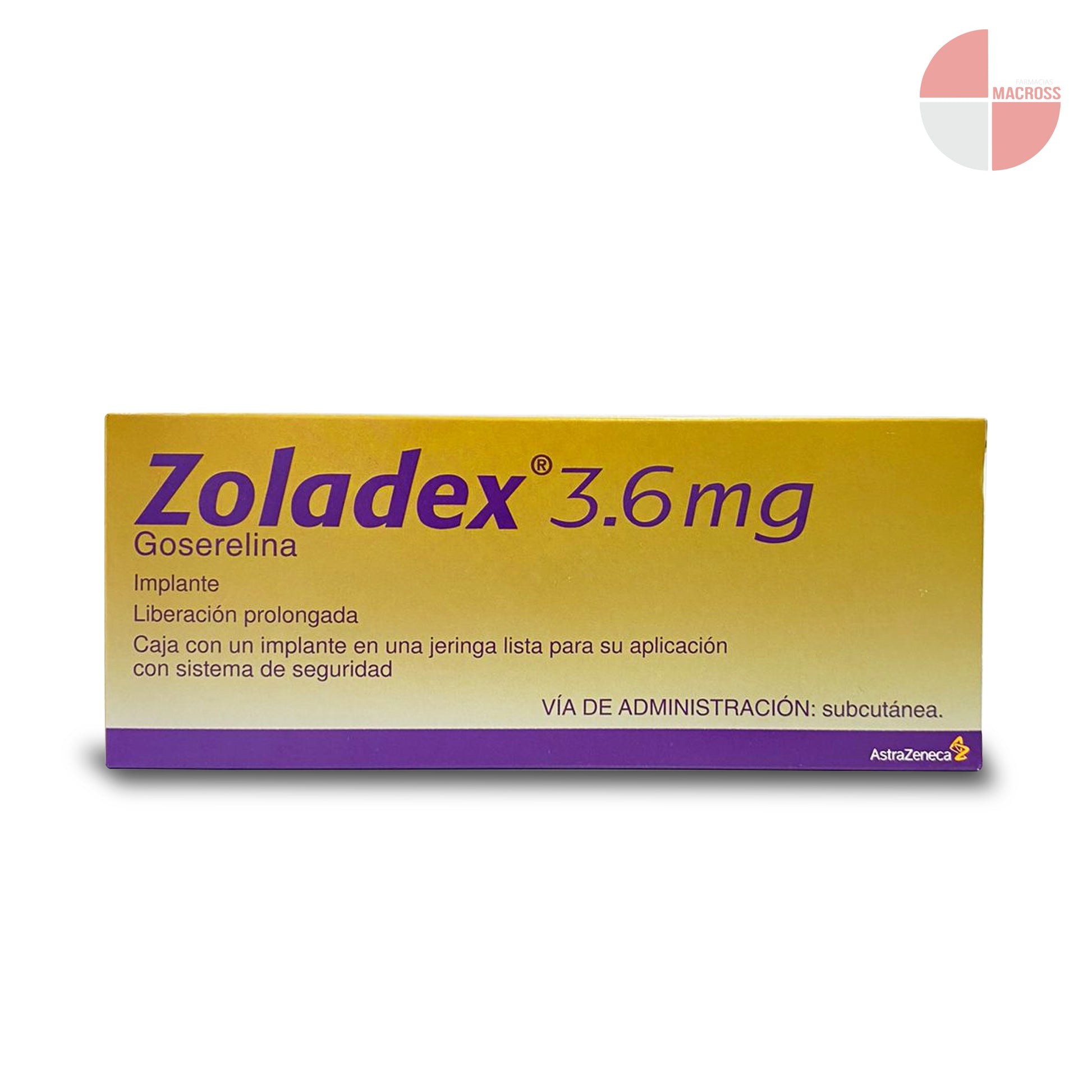Zoladex 3.6 mg precio México